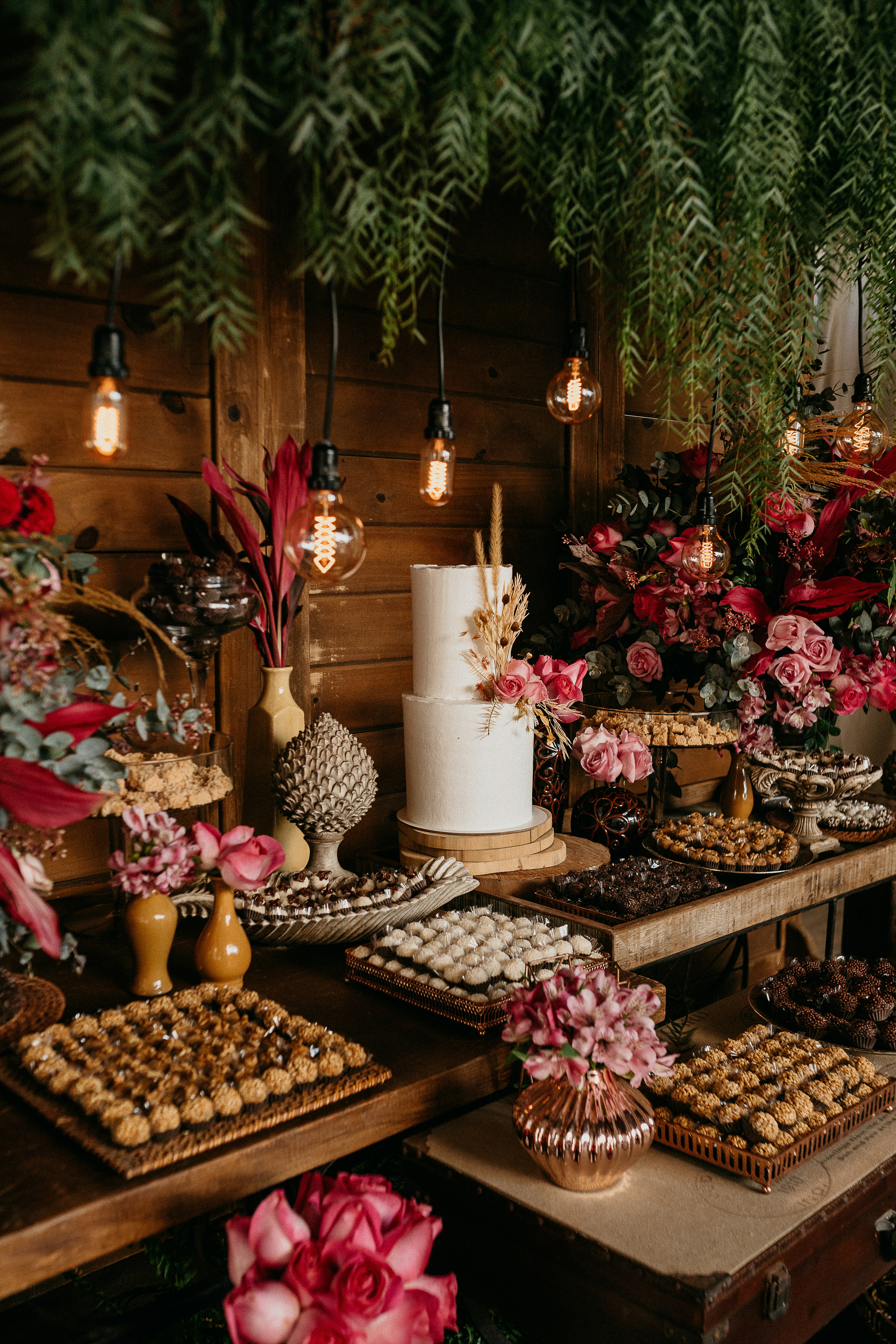 dessert candles and table