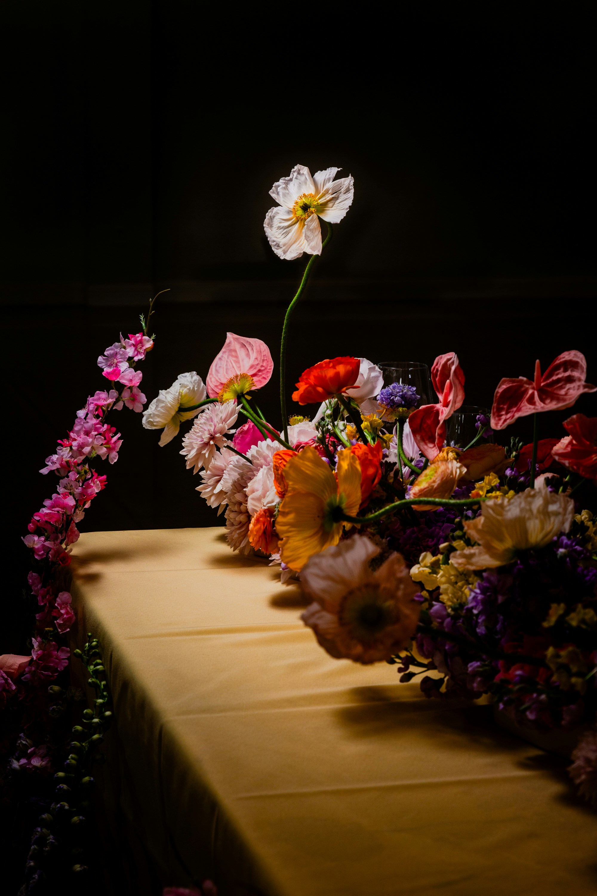 flowers on the table